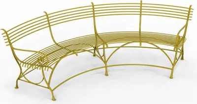 Produktbild von Casa Padrino Jugendstil Gartenbank 190 x 148 x H. 90 cm - Verschiedene Farben - Gebogene Schmiedeeisen Bank mit Pferdehuf Füßen - Jugendstil Schmiedeeisen Garten & Terrassen Möbel