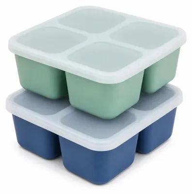 Gefrierformen 2er-Set mit Deckeln, 4×200 ml, Silikon