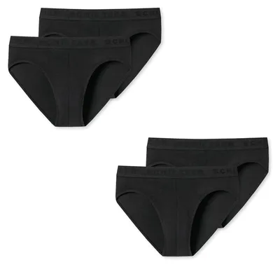 Produktbild von SCHIESSER Jungen 4er Pack Slips - schwarz - Größe 140