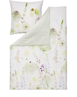 Produktbild von Estella Bettwäsche Mako-Satin Meadow    Farbe grün Größe 135x200cm + 80x80cm