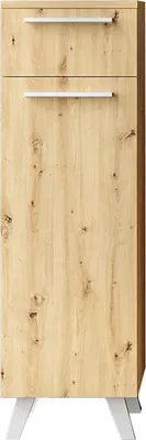 Produktbild von Planetmöbel Midischrank Merkur 30 cm breit Artizan Eiche, Badezimmerschrank mit 1 Schublade, stehend