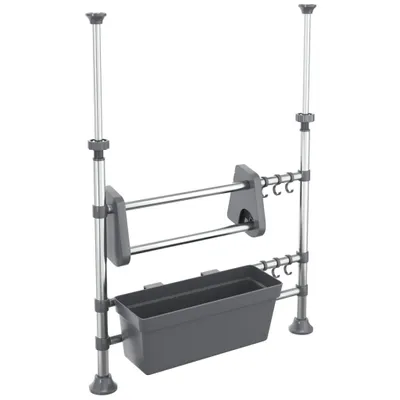 Zdjęcie produktu dla vidaXL Organizer kuchenny aluminiowy regulowany