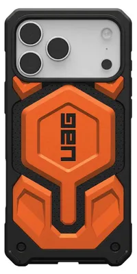 Produktbild von Handyhülle für iPhone 17 Pro Max, Urban Armor Gear Monarch Pro Mag mit MagSafe, Orange mit Schwarzen Elementen