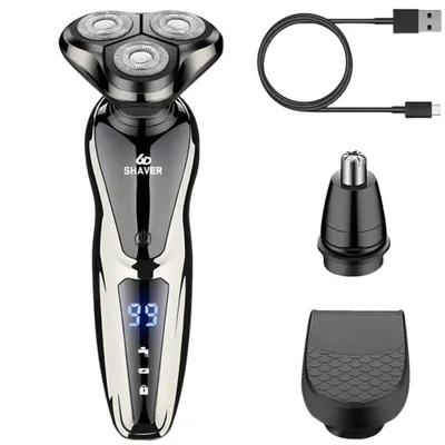 Produktbild von CkeyiN Rasierer Elektrorasierer Bartschneider 3-IN-1-Multifuntionstrimmer Nasentrimmer Bartschneider Haarschneieder IPX7 Wasserdicht