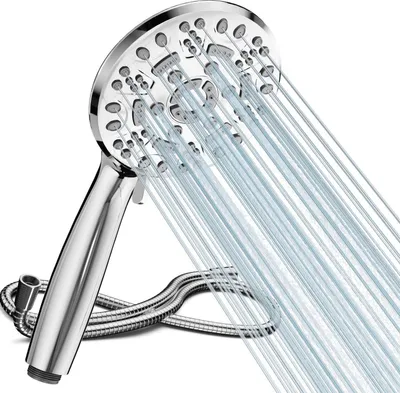 Produktbild von Cobbe Duschkopf mit Schlauch, Handbrause 8 Strahlarten, Hochdruck Regendusche