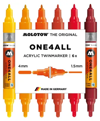 Zdjęcie produktu dla Marker akrylowy Molotow One4All Acrylic Twin Hot Set