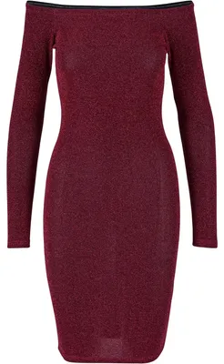 Image de Urban Classics - Robe sans bretelles pour femmes à manches longues TN223 (XL) (bordeaux)