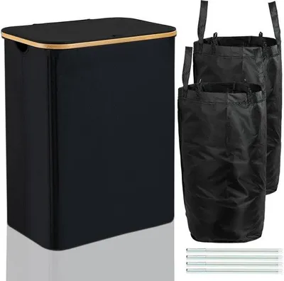 Produktbild von Wasserbox 150L, 2-fach, wasserdicht, schwarz, Klappbar