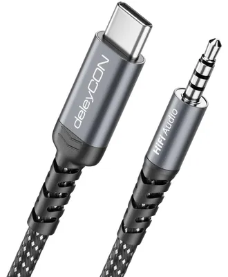 Produktbild von deleyCON 1m USB-C auf 3,5mm Audio Kabel Adapter