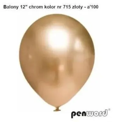 Image de Ballons dorés chromés 30,5 cm, 100 pièces - Polsirhurt