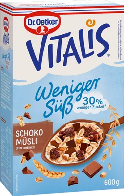 Obrázok produktu pre Vitalis Müsli menej sladké čokoládové 0,6 kg