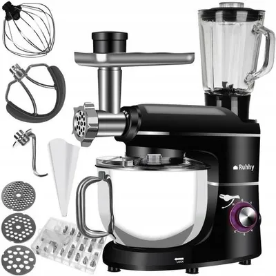 Produktbild von Küchenmaschine 3in1 Ruhhy 2200W Mit Mixer Und Fleischwolf, 6,2L