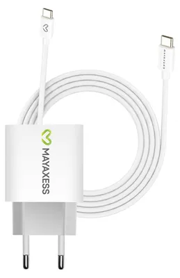 Immagine prodotto di Mayaxess, alimentatore da 20 W per Galaxy Z Fold 6 + cavo USB-C da 1 m, bianco