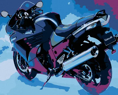 Zdjęcie produktu dla Zuty - Painting by Numbers - KAWASAKI, 40x50 cm, bez ramy i bez zamknięcia płótna