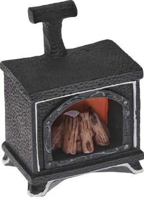 Image de Rico Design Cheminée miniature avec lumière 3,5 x 7,0 x 4,8 cm Accessoires pour maison de poupées Décoration