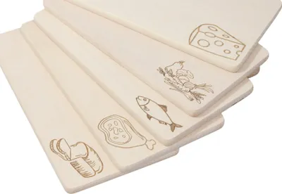 Immagine prodotto di MINI-SCHNEIDEBRETT MIT GRAVUR, KÜCHENHOLZ, 22 x 12 x 1 cm, 5ER-SET