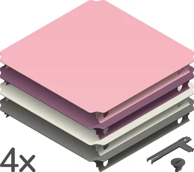 Produktbild von Quadro Plattenset S Erweiterungs-Set mit 4 großen Platten zur Erweiterung des Quadro-Baukastens – Berry