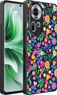 Image de Smartphonica Phone Case Suitable for Oppo Reno 11 with flower print - TPU back cover case flower design