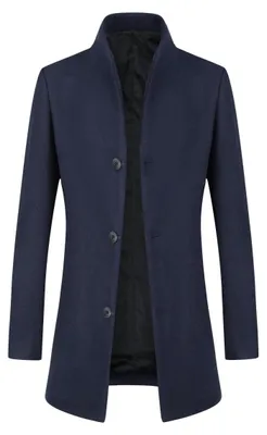 Produktbild von Solidchoice - Herren Wintermantel im Trenchcoat-Stil, marineblau