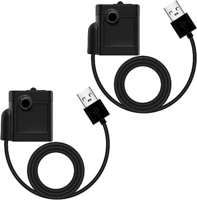 Produktbild von Set mit 2 Mini-USB-Pumpen – 250 l/h, 3 W – ultraleise – 1,5 m Kabel – für Aquarium/Teich/Garten