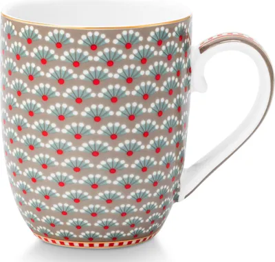 Produktbild von PIP STUDIO Blooming Tales Khaki Small Henkelbecher 0,2l