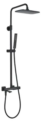Produktbild von Duschsäule mit Armatur schwarz matt