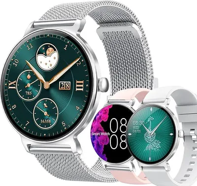 Produktbild von Smartwatch Damen mit Telefonfunktion, Sportuhr mit Bluetooth Anrufe Fitnessuhr mit Herzfrequenzmonitor Schlafmonitor Schrittzähler, IP68 Wasserdicht
