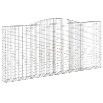 Image de vidaXL Gabion avec arc surélevé 400x30x180/200 cm Fer galvanisé