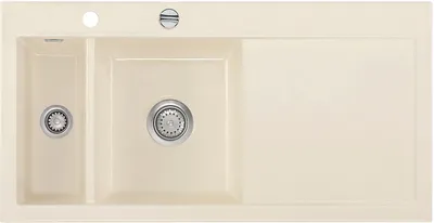 Produktbild von Flächenbündige Spüle MERA 100 F Magnolie Becken links - Excenterbedienung