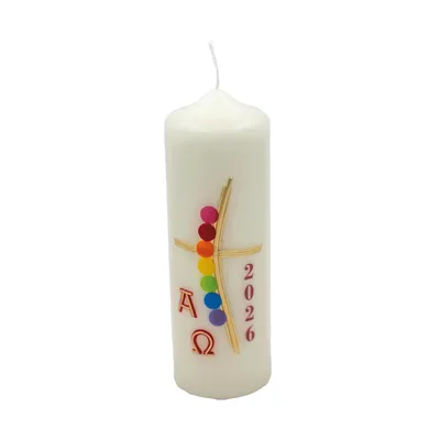 Produktbild von Osterkerze 18 x 6 cm mit Jahreszahl 2026