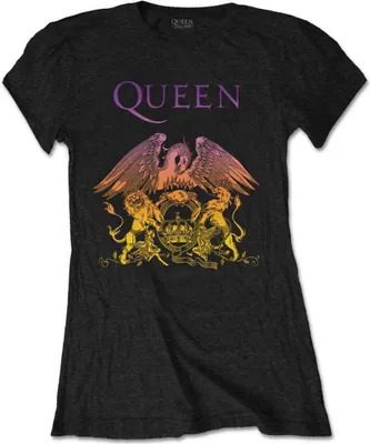 Produktbild von Queen Gradient Crest Black XL Damen T-Shirt