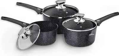 Produktbild von Topf Induktion Kochtopf mit deckel Pfanne 16cm+18cm+20cm Kochtopf Antihaftpfanne Mit Abnehmbarer Griff HLSPD8153