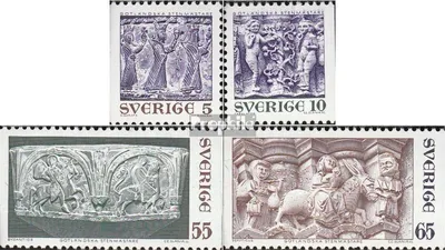 Produktbild von Briefmarken Schweden 1971 Mi 717-720 (kompl.Ausg.) postfrisch Steinkunst