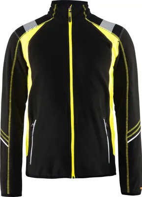 Produktbild von Blakläder Microfleece Jacke 4993 1010 in zwei Farben, Farbe:schwarz/gelb, Größe:2XL