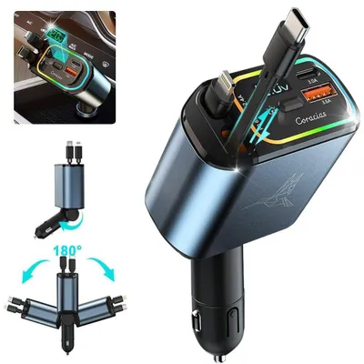 Produktbild von Zigarettenanzünder USB C Auto Ladegerät (Schnellladegerät für iPhone 16–11, AirPods, Galaxy S24–S22 und Google Pixel 9–7)