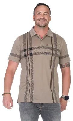Produktbild von Herren Poloshirt Sommer Polo-Hemd Kurzarm, Beige/XL/52
