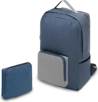 Immagine prodotto di Zaino pieghevole Bestlivings in blu denim, zaino da giorno in tessuto Oxford, zaino da trekking leggero per il campeggio o il viaggio, zaino pieghevole salvaspazio