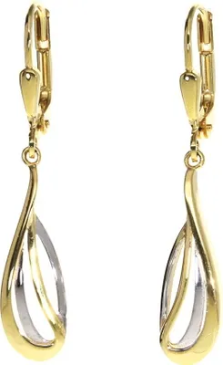 Produktbild von Damen Ohrhänger aus echt Gold 333 (8 kt) in bicolor
