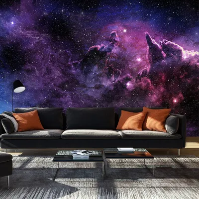 Produktbild von Fototapete selbstklebend Galaxy 392x280 cm Tapete Wandtapete Wandbilder Klebefolie Dekofolie Tapetenfolie Wand Dekoration Wohnzimmer - Galaxie Himmel Kosmos a-C-0022-a-a