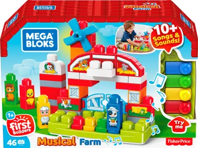 Obrázok produktu pre Mega Bloks Hudobná zábavná farma so zvukmi (46 kusov)