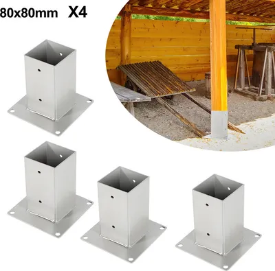 Obrázok produktu pre TolleTour 4x skrutkovacia objímka 80x80mm podpera stĺpika nájazdová objímka nájazdová objímka zemná objímka zemná objímka