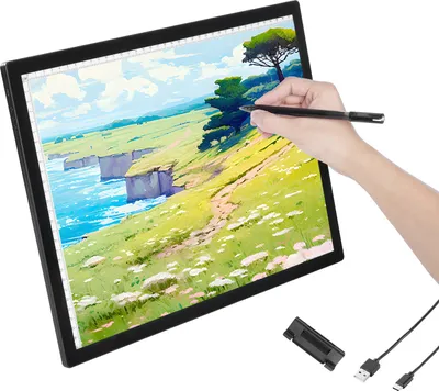 Obrázek produktu pro SucceBuy A3 LED světelná tabule, dobíjecí, 6-stupňová stmívatelná, přenosná pro umělce (černá)