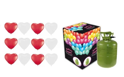 Obrázek produktu pro Helium sada VALENTÝN PÁRTY II + 20 latexových balónků