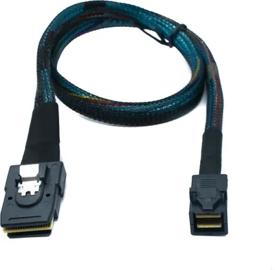 Produktbild von SFF-8643 Kabel 50 cm Mini SAS HD zu SFF-8087 Adapter für SSD Festplatte Motherboard | System-S