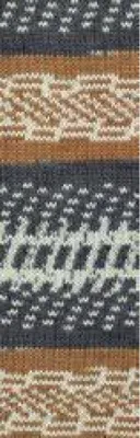 Produktbild von Pro Lana Fjord Socks 100g 187 caramel-grau-weiß Color
