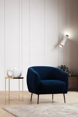 Obrázek produktu pro Hanah Home, Eses Blue - Wing, křídlo, BUK / PODSUVKY, modrá, 70 x 82 x 82 cm