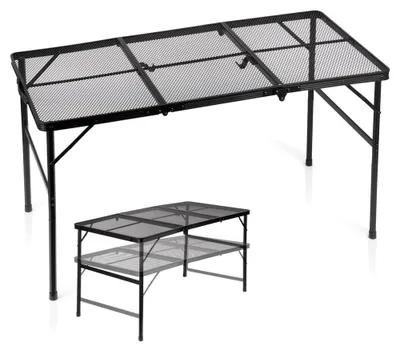 Produktbild von Vilde | Campingtisch Höhenverstellbar - 120x60 cm - 2in1 Aluminium Koffertisch