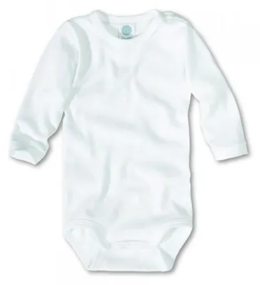 Productafbeelding van Sanetta 320700, Body, Unisex, Effen, Wit, Lange mouwen, 74 cm