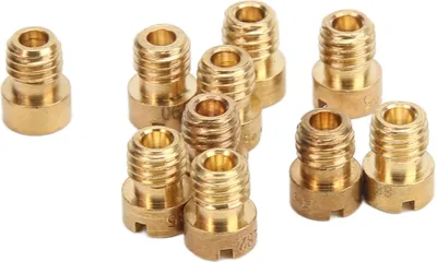 Image de 10pcs carburateur principal kit 5mm 75-98 modèle or métal Langable gicleur pour Dellorto Carb