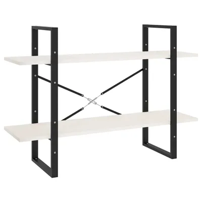 Obrázek produktu pro vidaXL Knihovna 2 police bílá 100x30x70 cm masivní borovicové dřevo